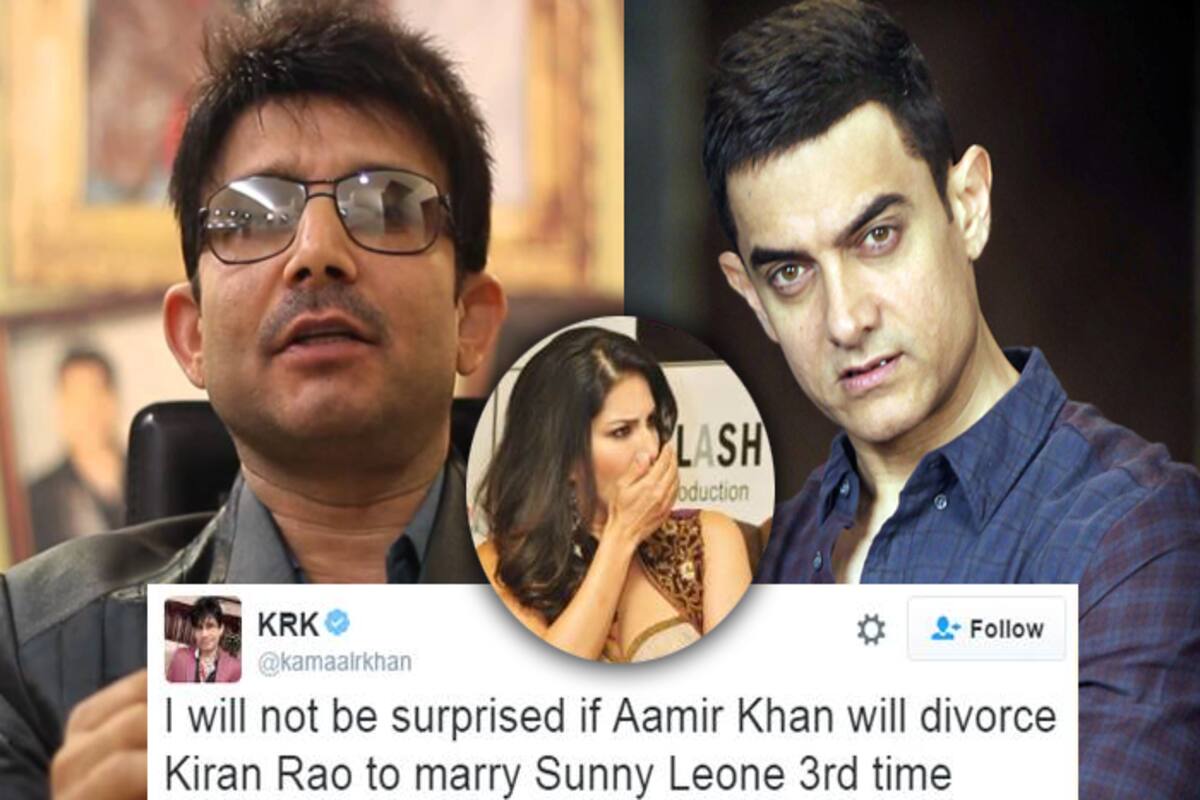 1200px x 800px - KRK called Aamir Khan a 'Besharam Insan' and linked him with Sunny Leone |  India.com