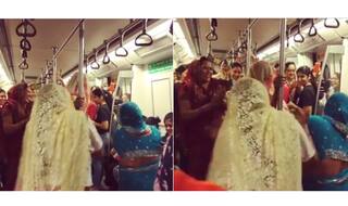 WATCH: Impromptu dance performance by a group of women on Delhi metro!