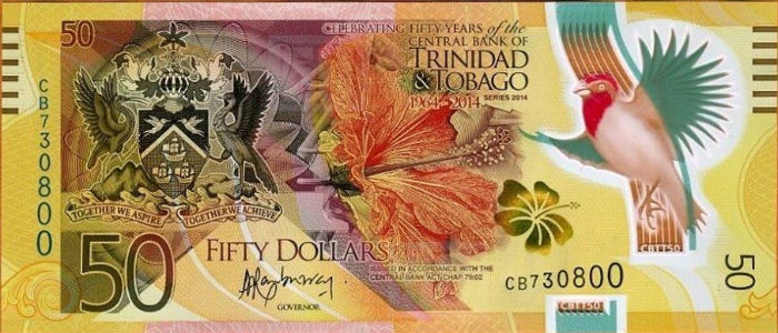 trinidad and tobago 50 dollar note