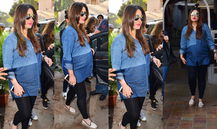 Mom-to-be Kareena Kapoor Khan proves her love for denim in a classic shirt  + leggings combo | VOGUE India