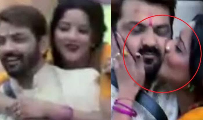 Omg Bigg Boss 10 Manu Punjabi And Mona Lisa Caught Kissing 4597