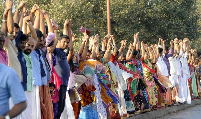 Bengaluru Women Join Hands To Form Massive Human Chain Protesting Mass