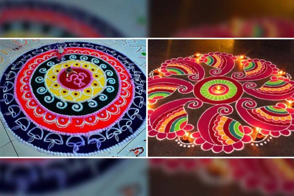 Lohri Rangoli Designs: How to Make Easy & Colourful Lohri Rangoli ...