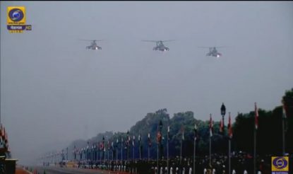 The fly-past at Rajpath