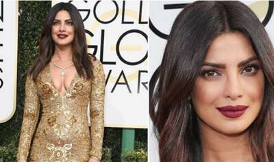 Golden Globes 2017: Priyanka Chopra is dazzling as the Golden Glamour Girl on the red carpet! | India.com Golden Globes 2017: Priyanka Chopra is dazzling as the Golden Glamour Girl on the red carpet! | India.com