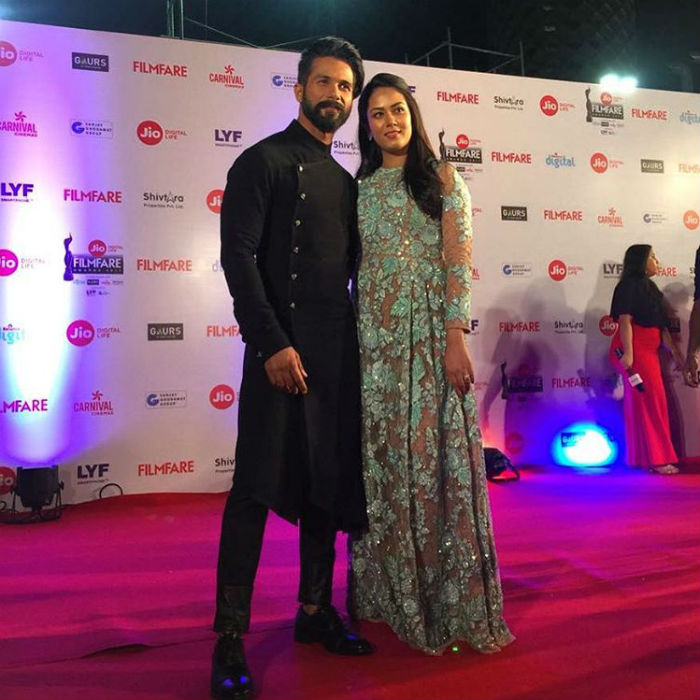 Shahid Kapoor and Mira Rajput Filmfare Awards 2017
