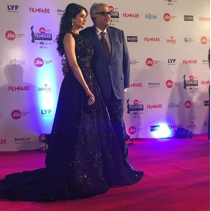 Sridevi and Boney Kapoor Filmfare Awards 2017
