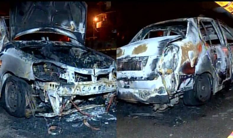 Driver dies as car catches fire in Delhi's Mundka