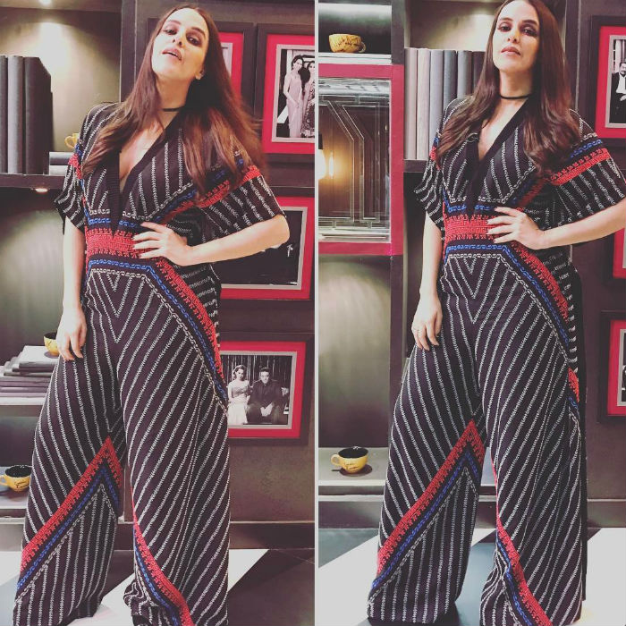 Neha Dhupia in Nupur Kanoi for Koffee With Karan Season 5