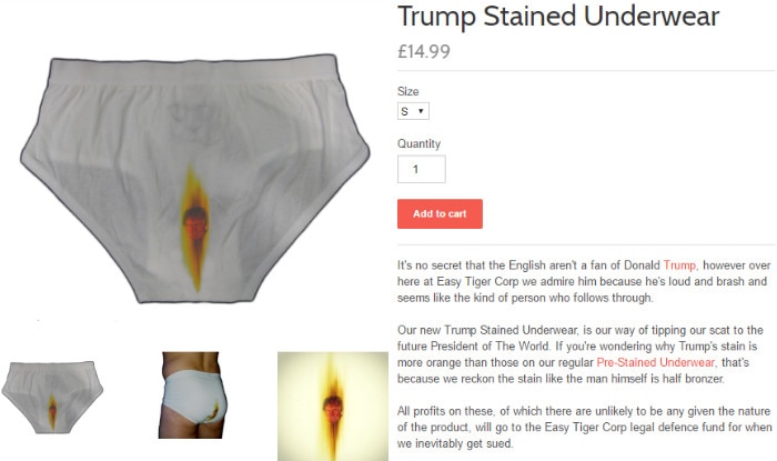 You Can Now Buy Donald Trump Skid Mark Underwear