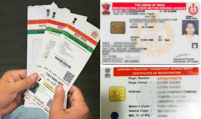 Aadhaar Card - Driving Licence