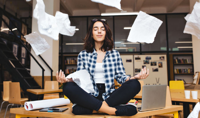 Meditation student