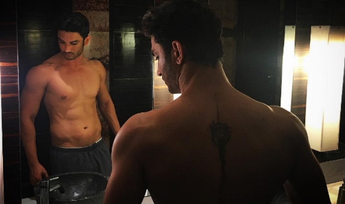 Sushant Singh Rajput shows off his toned body  tattoo and its  droolworthy  Indiacom