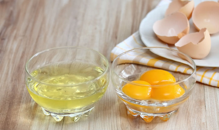 Skin whitening egg mask