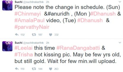 Suchitra Karthik leaks nude pictures of actress Anuya Bhagvath on