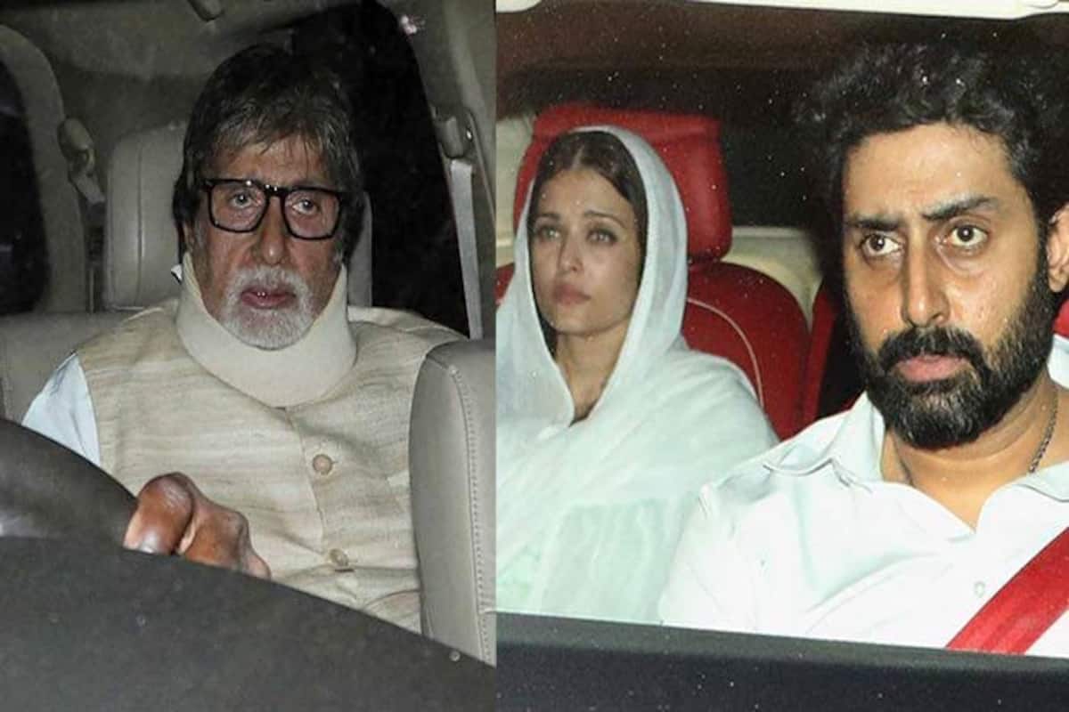 Aishwarya Rai Bachchan looks shaken as she joins Abhishek and Amitabh  Bachchan for Krishnaraj Rai's last rites (see HQ pics) | India.com