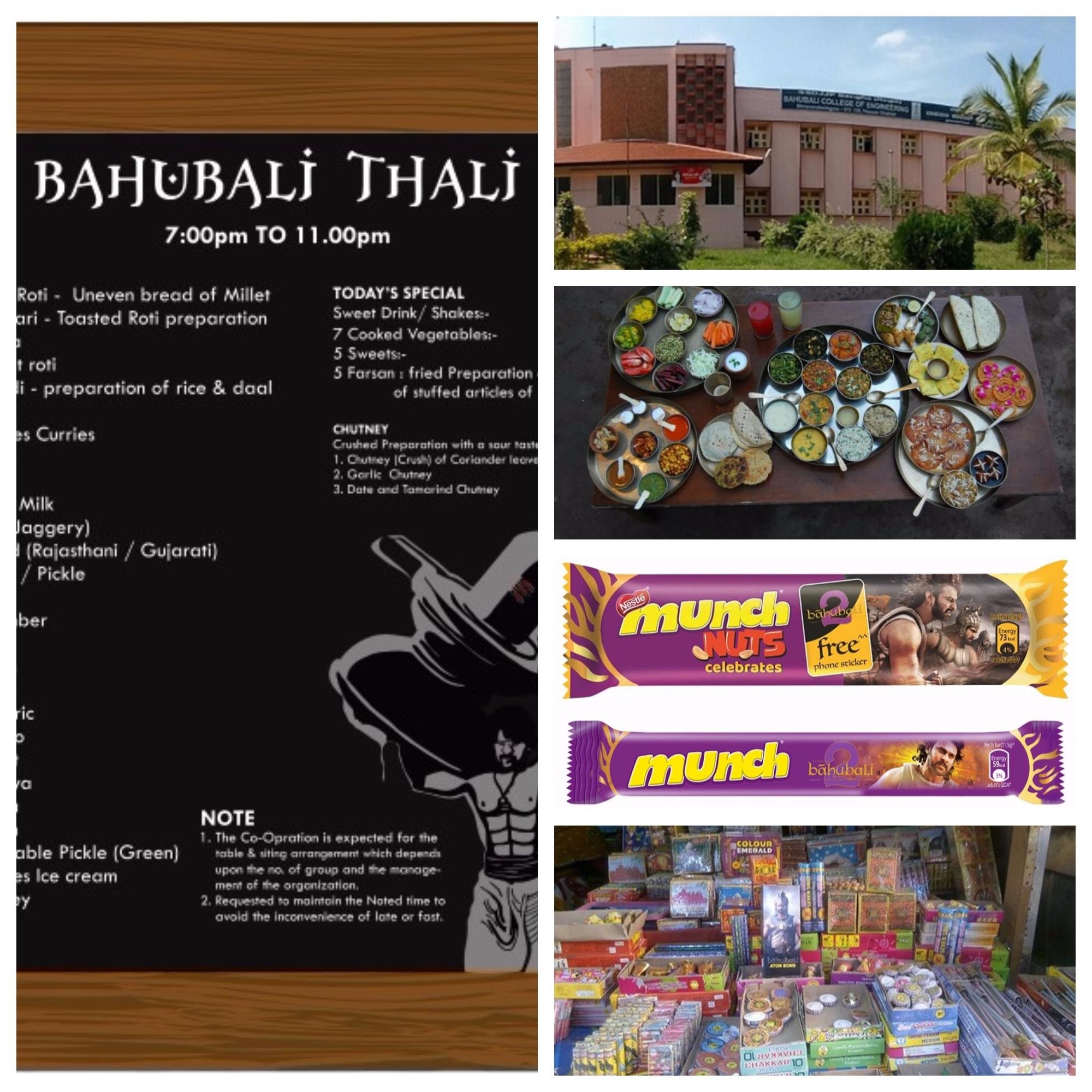 Baahubali Thali, Chocolates, Crackers and college