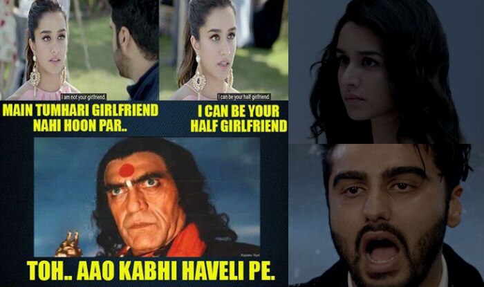 Half Girlfriend trailer meets Aao Kabhi Haweli Pe meme! Arjun-Shraddha  Kapoor to get nightmares reading jokes about their film 