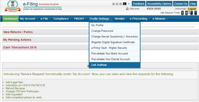 How to link PAN Card to Aadhaar Card 1