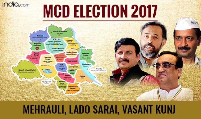 MCD Election results 2017: BJP wins Mehrauli and Vasant Kunj wards; AAP wins Lado Sarai ward | India.com