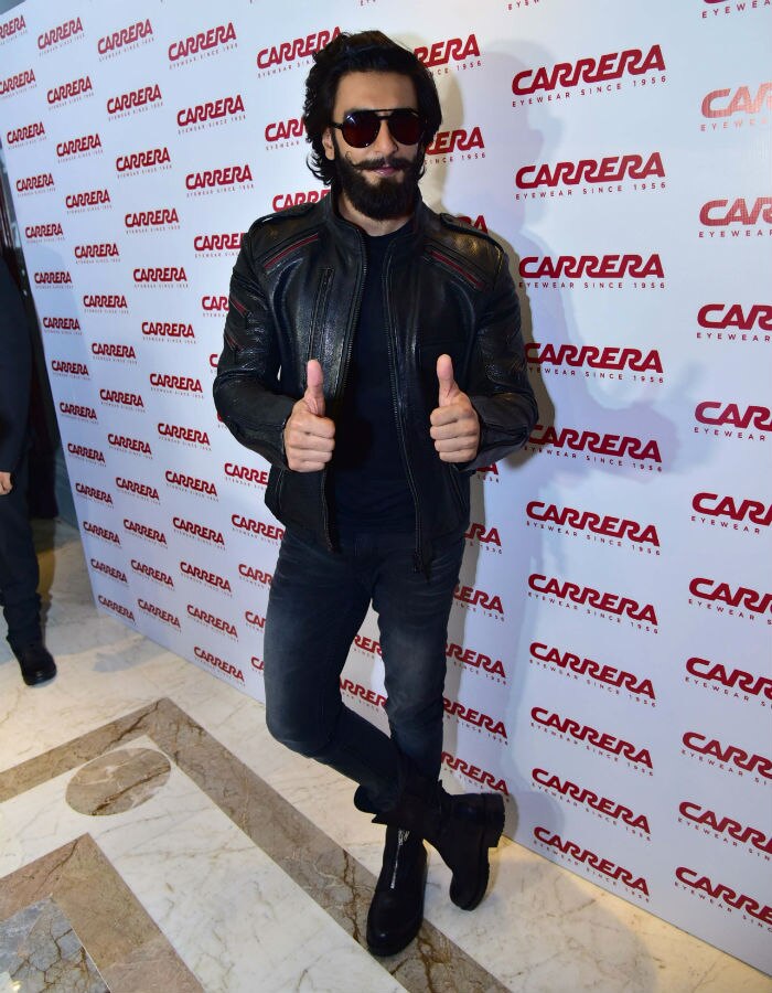 Ranveer Singh in drop dead biker mode for Carrera packs an edgy