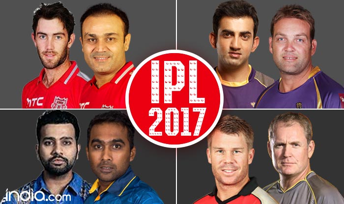 IPL 2017 Team Captains & Coaches: List of Support Staff for all Teams ...