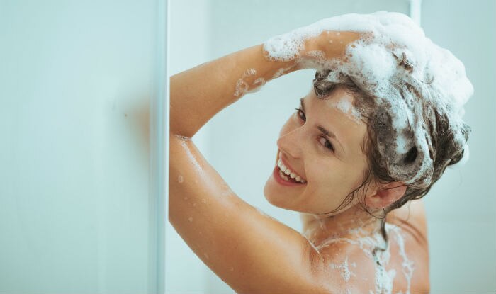 Apply perfume right after taking a hot shower