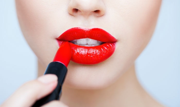 Complete the look with red lipstick