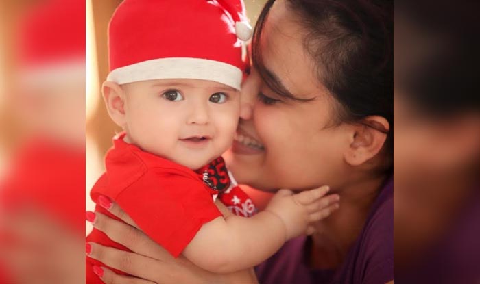 These pictures of shweta tiwari’s son reyansh’s annaprakash is too cute to ignore
