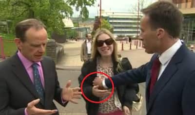 BBC news presenter gropes woman's breasts, gets slapped on live TV! Video  goes viral