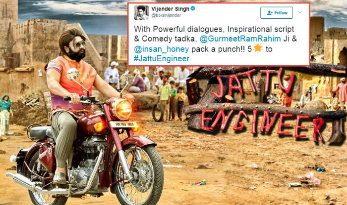 Jattu engineer movie review by vijender singh: indian boxer left inspired by gurmeet ram rahim singh’s latest film!