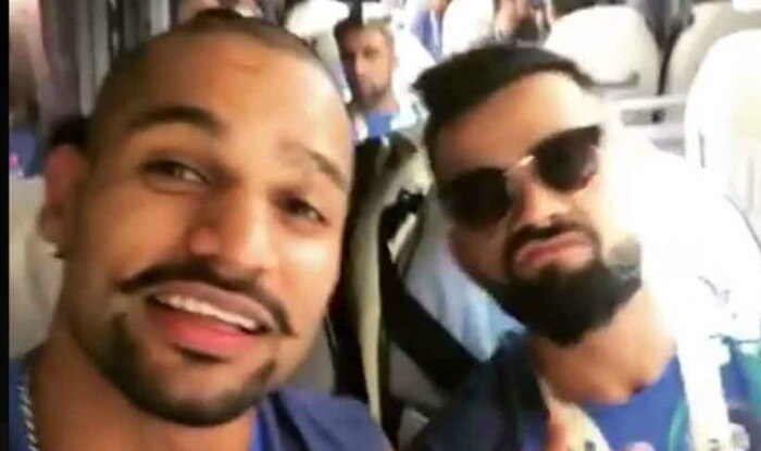 Champions Trophy 2017: Virat Kohli, Shikhar Dhawan groove to Punjabi music in team bus Champions Trophy 2017: Virat Kohli, Shikhar Dhawan groove to Punjabi music in team bus