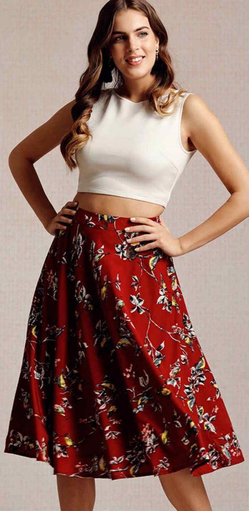 Fit and flare skirt