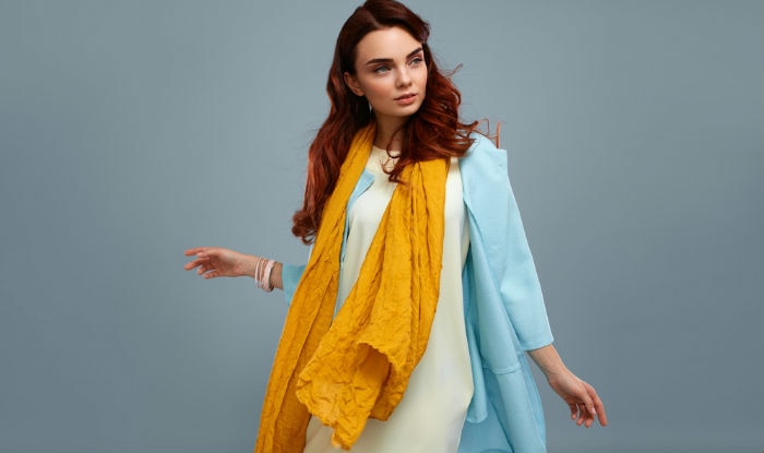 Scarf with dress