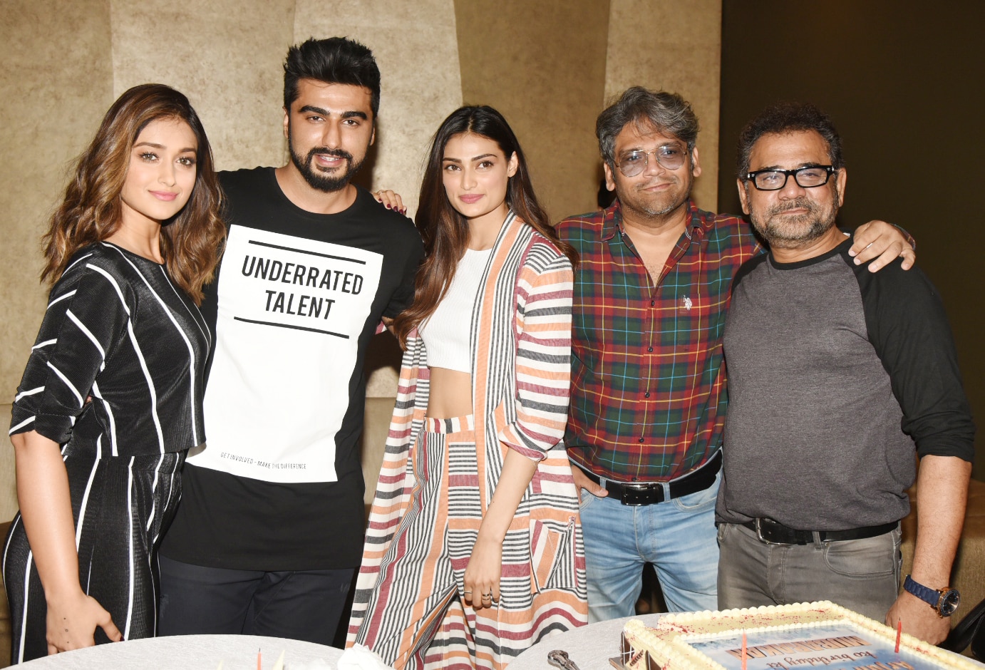 ''. arjun kapoor celebrate his birthday at song launch of movie mUbarkan at light box. pics yogen shah. (12)