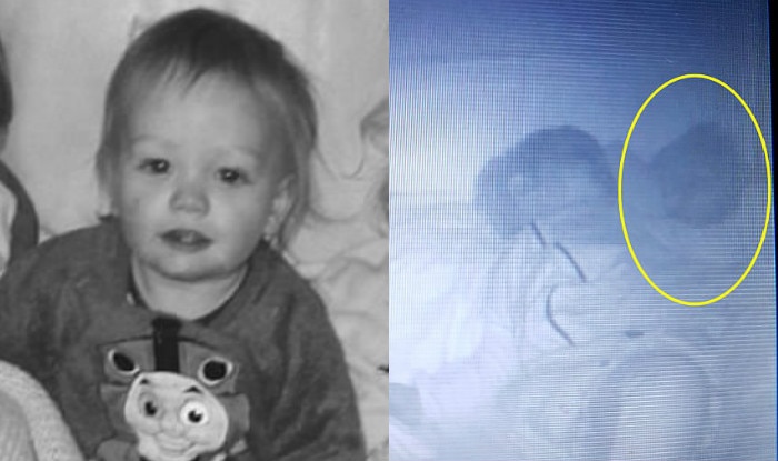 Ghostly baby lying next to 18-month-old caught on camera! See Pictures ...