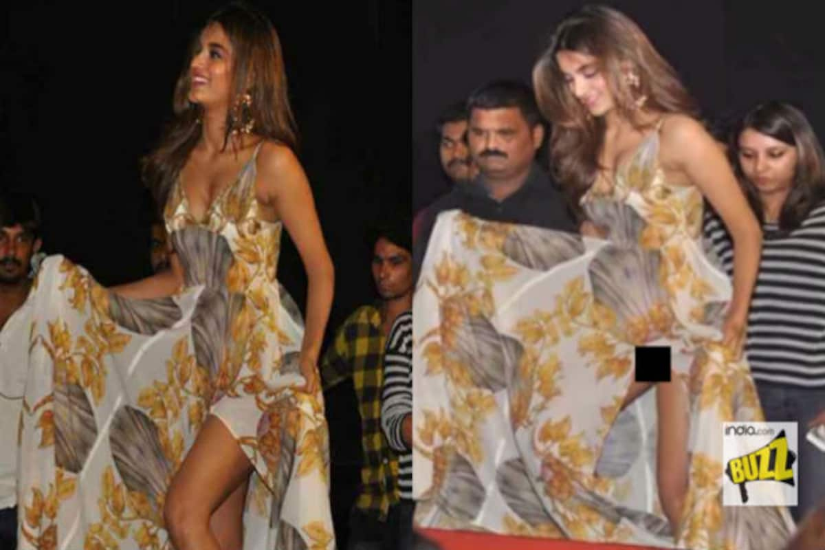 Niddhi Agerwal suffers wardrobe malfunction at Munna Michael trailer  launch! See pictures of the actress | India.com