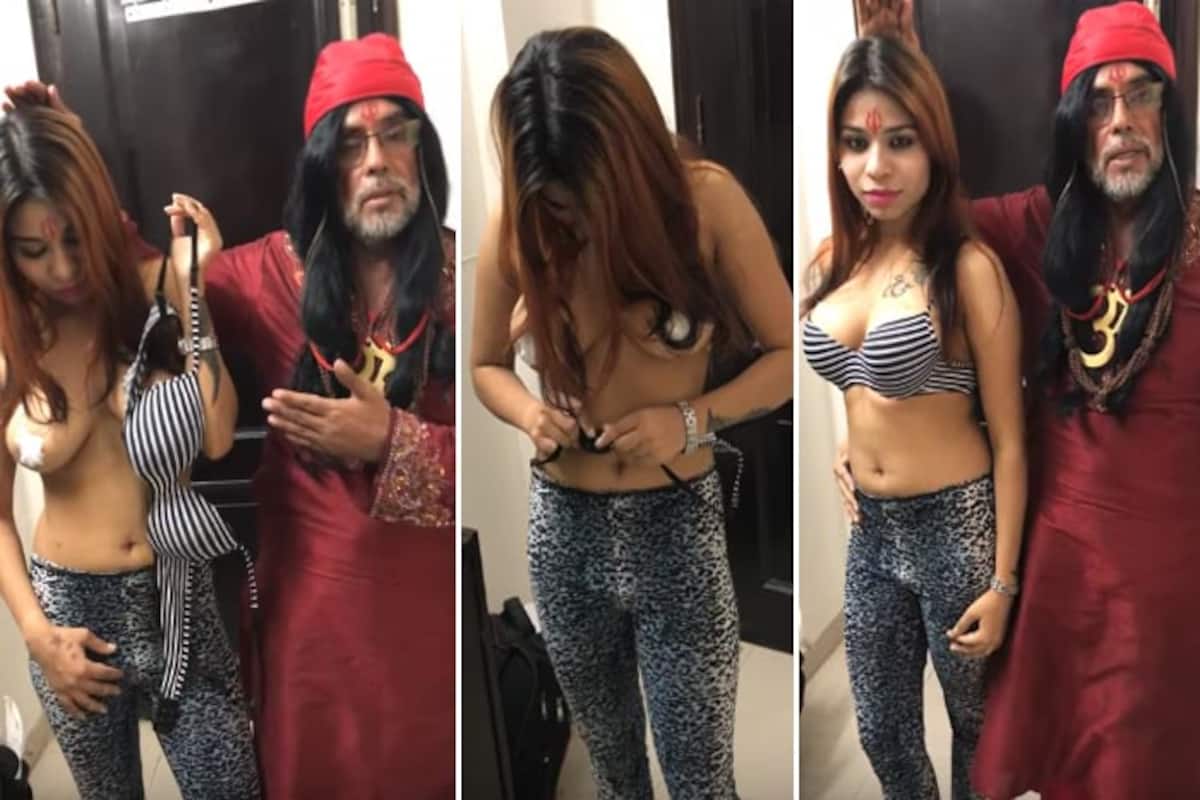 Boss Forced Fucked Mms - Swami Om's latest video with the topless woman is going viral on Whatsapp,  it will make you sick! | India.com