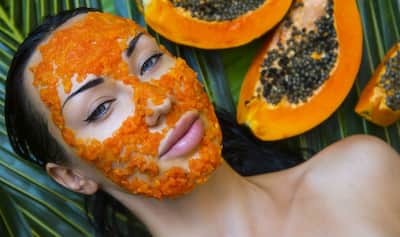 Papaya and turmeric mask