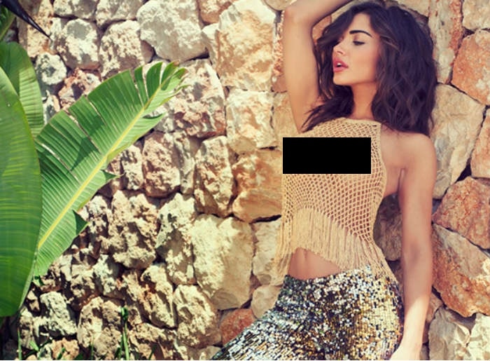 Amy Jackson Risks Flashing Her Nipples Wearing Netted Fringed Top In This Hot Picture 7866