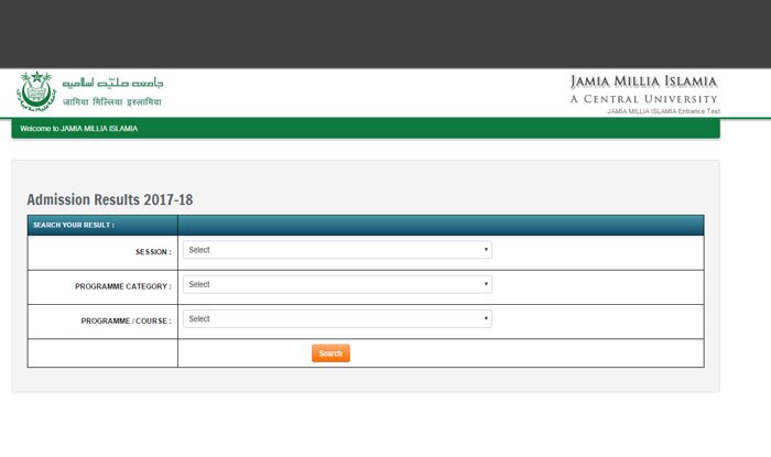Jamia Milia Institute JMI BTech Entrance Exam 2017 Results Declared ...