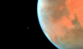 NASA’s Hubble Space Telescope Sees Martian Moon Phobos Orbiting the Red Planet