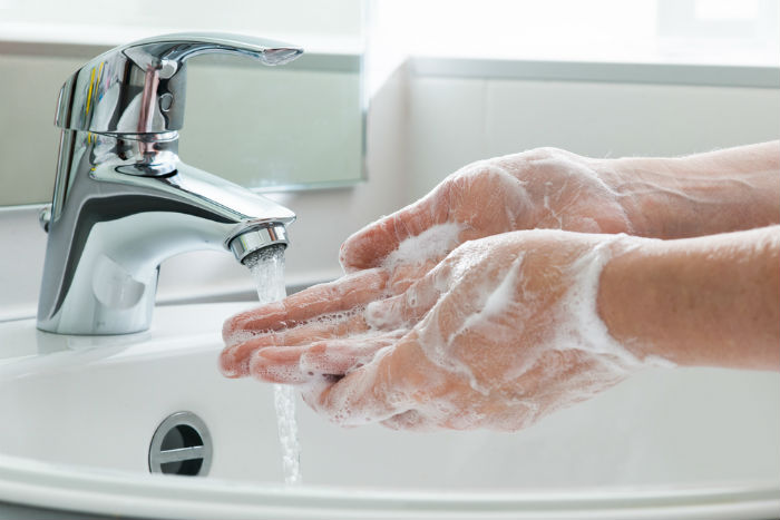Washing hands
