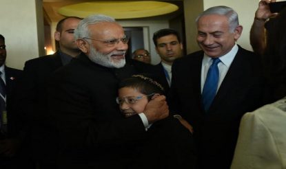 PM Modi hugs Moshe