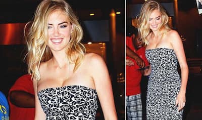 Kate Upton's Hot Strapless Figure-Hugging Gown Made Some Waves Last Night