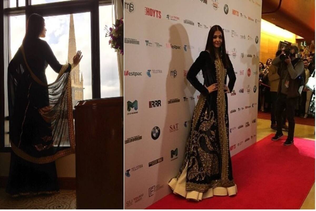 Bollywood Actress Aishwarya Porn Pictures - Aishwarya Rai Bachchan Looks Regal in Traditional Velvet Kurta With Golden  Zardozi Work on the IFFM 2017 Red Carpet | India.com