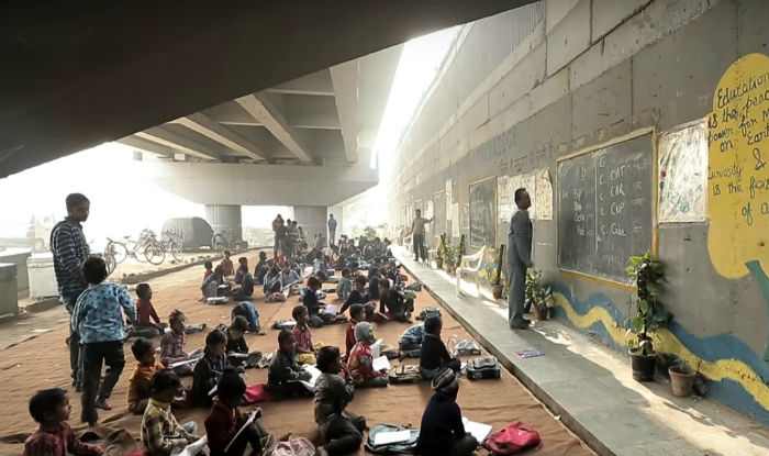Image result for Rajesh Kumar Sharma âThe Free School Under The Bridgeâ