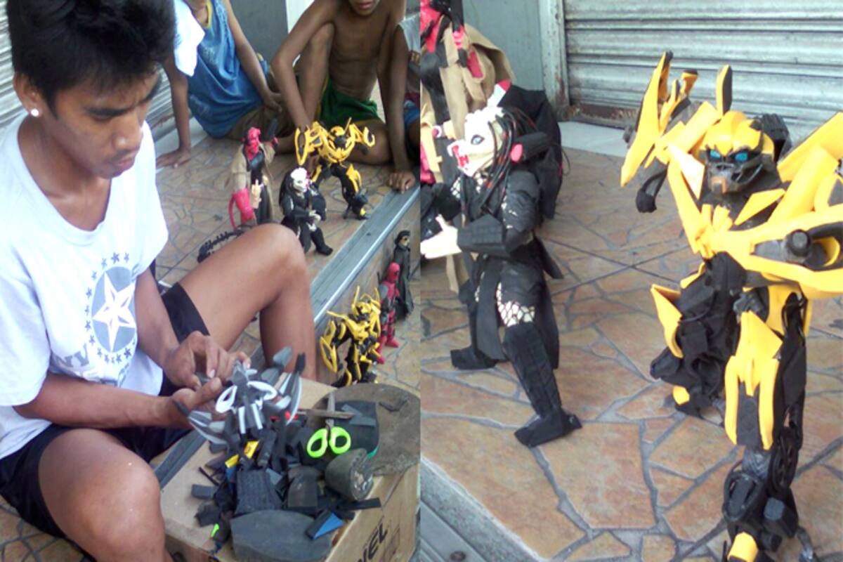 Superhero Action Figures Made From Used Rubber Chappals Will Give Tough Competition To Any Toy Manufacturing Company Superhero Action Figures Made From Used Rubber Chappals Will Give Tough Competition To Any Toy Manufacturing Company