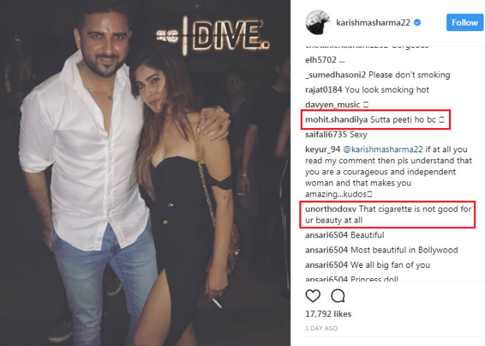 700px x 500px - Karishma Sharma Slut-shamed for Holding a Cigarette in New Instagram  Picture: Ragini MMS Returns Actress Called Porn Star | India.com