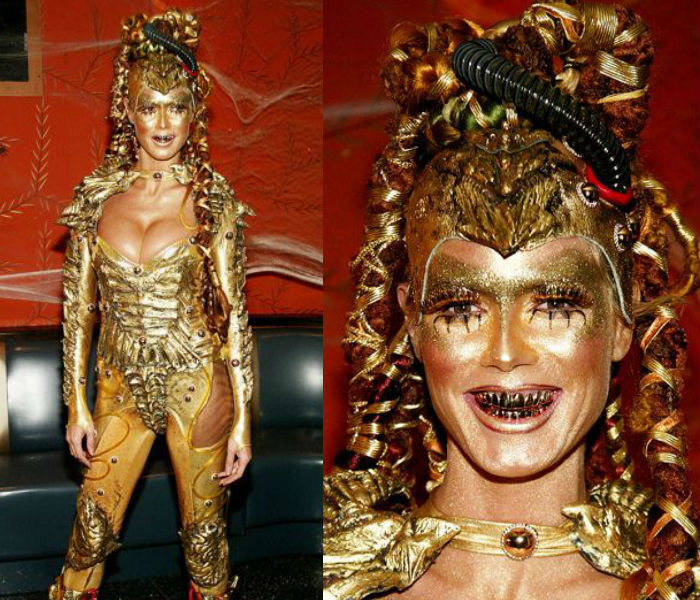 Heidi Klum as golden alien
